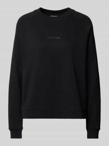 Marc O'Polo Denim Sweatshirt mit Label-Print in Black, Größe L