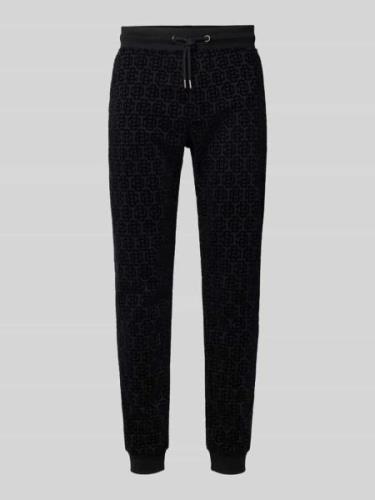 Christian Berg Men Relaxed Fit Sweatpants mit Gesäßtasche in Black, Gr...