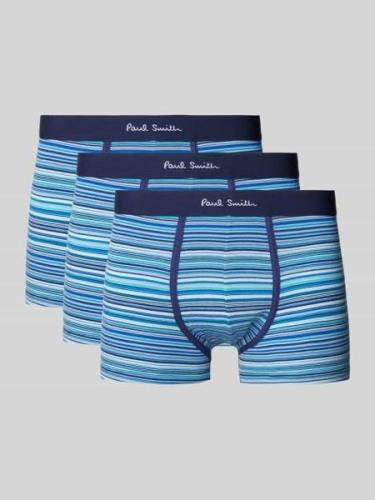 PAUL SMITH Trunks mit elastischem Logo-Bund im 3er-Pack in Marine, Grö...