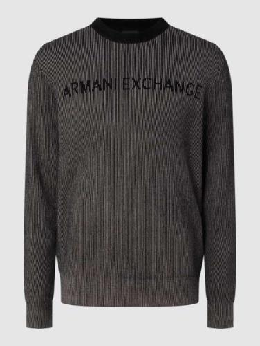 ARMANI EXCHANGE Pullover mit Streifenmuster in Anthrazit, Größe S