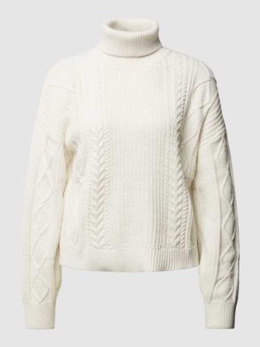 Esprit Strickpullover mit Rollkragen in Offwhite, Größe XL