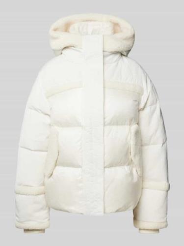 BOSS Daunenjacke mit Kapuze Modell 'Pimira' in Offwhite, Größe 36