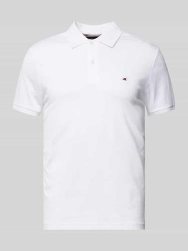 Tommy Hilfiger Regular Fit Poloshirt mit Logo-Stitching in Weiss, Größ...