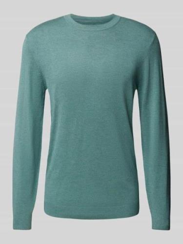 MCNEAL Strickpullover mit Rundhalsausschnitt in Aqua Melange, Größe L