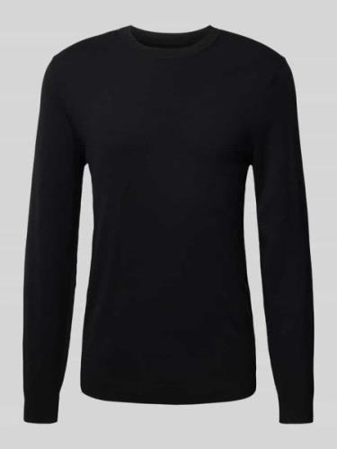 MCNEAL Strickpullover mit Rundhalsausschnitt in Black, Größe L