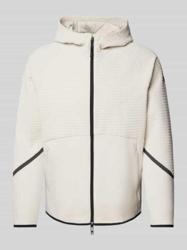 Under Armour Sweatjacke mit Label-Detail in Offwhite, Größe L