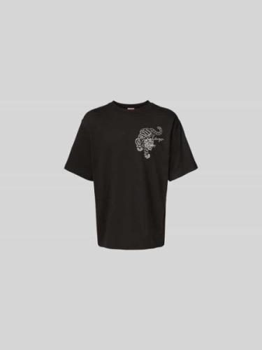 Kenzo T-Shirt mit Label-Print in Black, Größe L