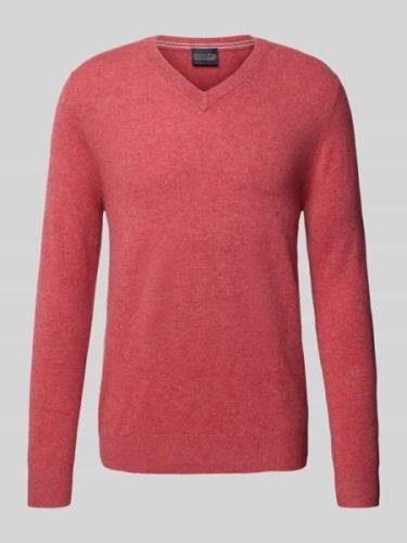 Christian Berg Men Wollpullover mit V-Ausschnitt und Kaschmir-Anteil i...