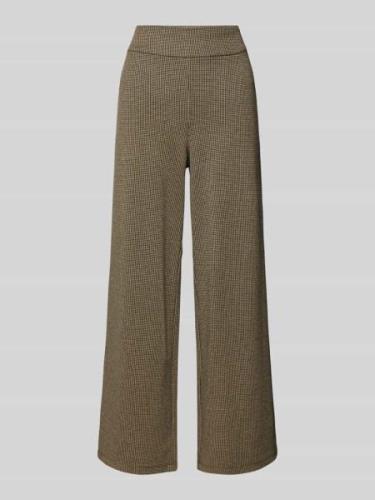 Tom Tailor Wide Fit Culotte mit Hahnentritt-Muster in Beige, Größe 34/...