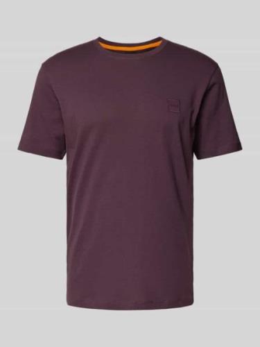 BOSS Orange T-Shirt mit Label-Patch Modell 'Tales' in Purple, Größe L