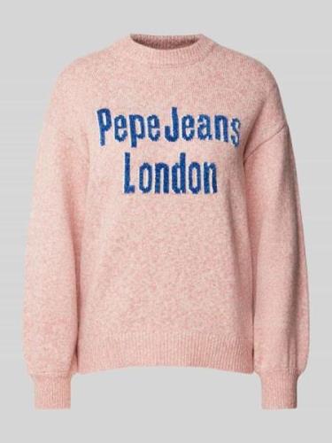 Pepe Jeans Strickpullover mit gerippten Abschlüssen Modell 'NALA' in R...