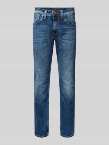 Pepe Jeans Slim Fit Jeans im 5-Pocket-Design Modell 'CASH' in Jeansbla...