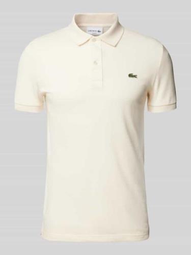 Lacoste Slim Fit Poloshirt mit Label-Patch Modell 'PIQUE' in Offwhite,...