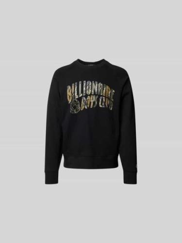 Billionaire Boys Club Sweatshirt mit Label-Print in Black, Größe L