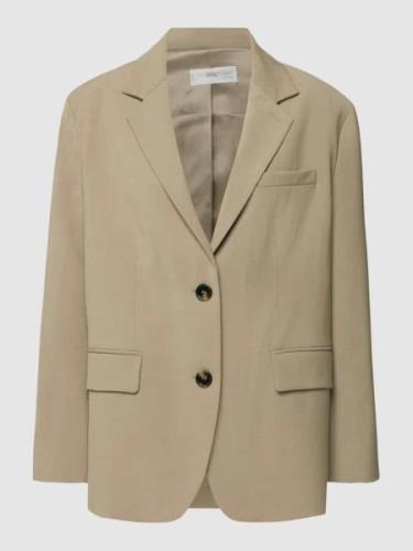 Mango Blazer mit Knopfverschluss in Beige, Größe L