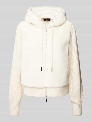 monari Strickjacke mit Kapuze in Offwhite, Größe 34