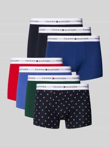 Tommy Hilfiger Trunks mit elastischem Logo-Bund im 7er-Pack in Rot, Gr...