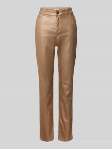 Christian Berg Woman Slim Fit Stoffhose mit 5-Pocket-Design in Gold, G...