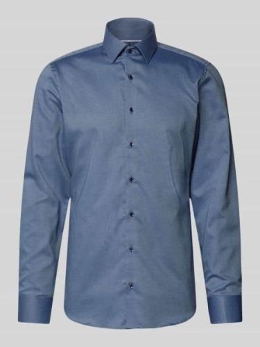 Eterna Slim Fit Business-Hemd mit Kentkragen in Bleu, Größe 38