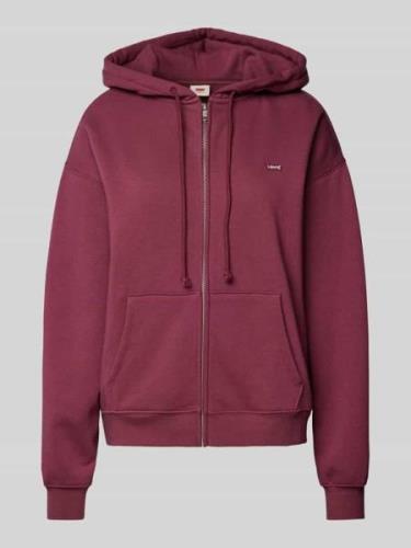 Levi's® Sweatjacke mit Kapuze in Bordeaux, Größe S