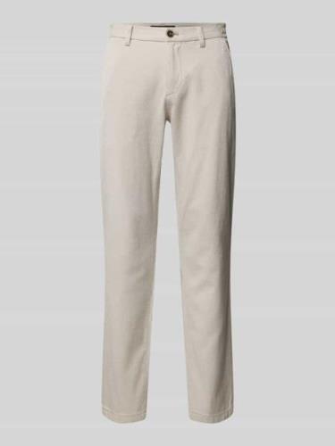 MARC O POLO Regular Fit Chino aus Baumwoll-Mix in feinem Two-Tone-Zick...