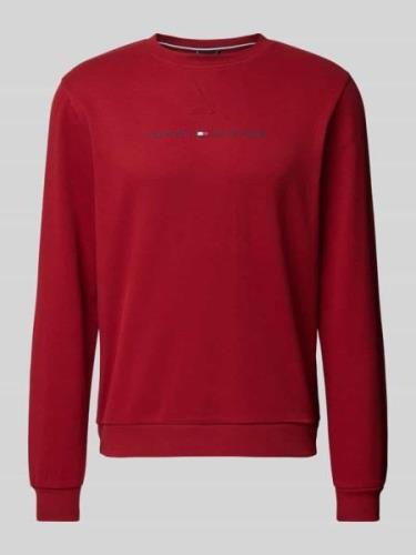 Tommy Hilfiger Sweatshirt mit Label-Print in Rot, Größe L