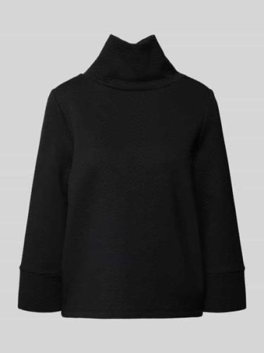 comma Sweatshirt mit Stehkragen in Black, Größe 34