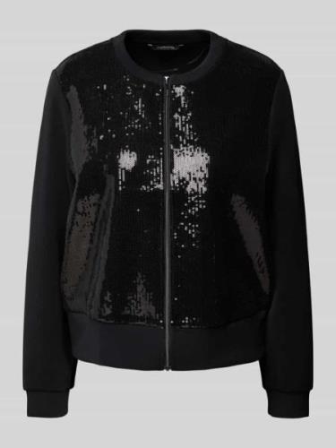 comma Jacke mit Paillettenbesatz in Black, Größe 34