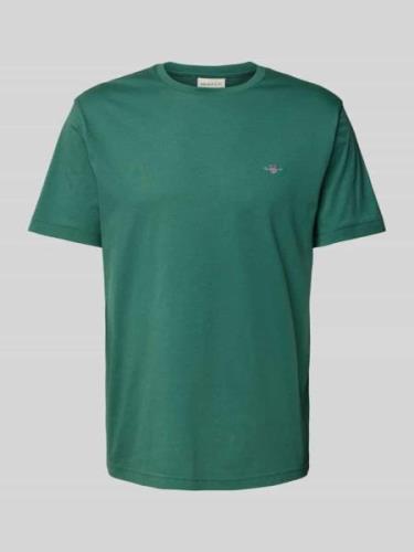 Gant T-Shirt mit Label-Stitching in Mint, Größe L