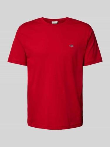 Gant T-Shirt mit Label-Stitching in Rot, Größe 3XL