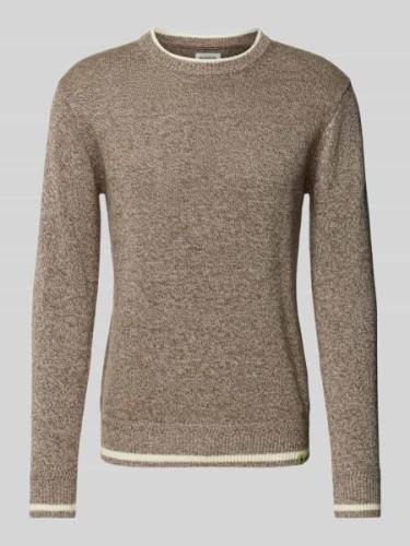 Scotch & Soda Regular Fit Strickpullover mit Label-Patch in Hellbraun ...