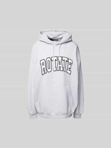 ROTATE Oversized Hoodie mit Kapuze in Hellgrau, Größe L