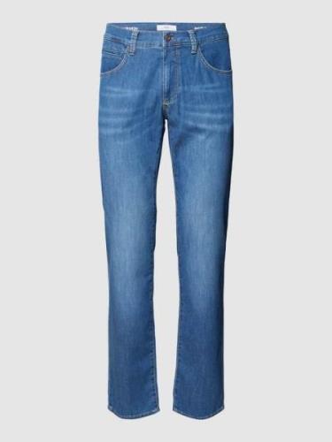 Brax Regular Fit Jeans mit Label-Patch Modell 'Cadiz' in Blau Melange,...