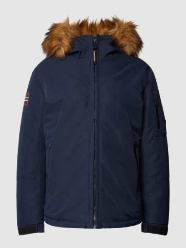 Napapijri Jacke mit Kunstfellbesatz Modell 'EXPLORER' in Marine, Größe...