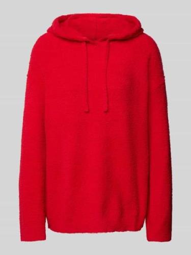 Jake*s Casual Hoodie aus Teddyfell in Rot, Größe L