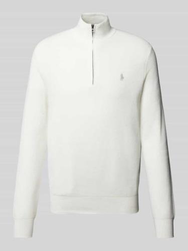 POLO RALPH LAUREN Strickpullover mit Label-Stitching in Offwhite, Größ...