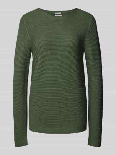 Tom Tailor Regular Fit Strickpullover aus reiner Baumwolle mit gerollt...