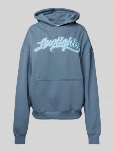 Low Lights Studios Oversized Hoodie mit Label-Stitching in Jeansblau, ...