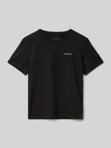 Calvin Klein Jeans T-Shirt mit Label-Print in Black, Größe 152