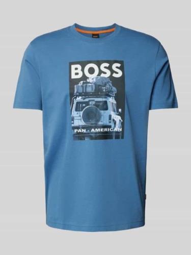 BOSS Orange T-Shirt mit Label- und Motiv-Print Modell 'mextour' in Hel...