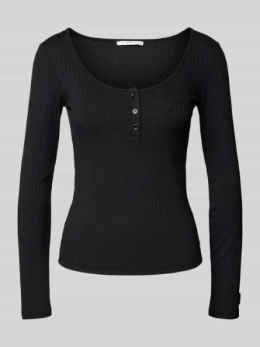 Guess Longsleeve mit U-Boot-Ausschnitt in Black, Größe L