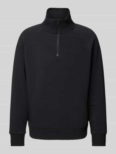 BOSS Green Sweatshirt mit Troyer-Kragen Modell 'Saggel' in Black, Größ...