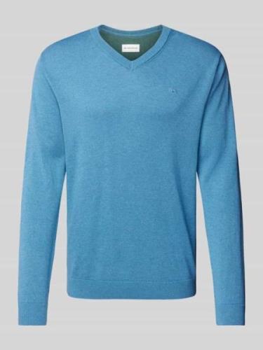 Tom Tailor Regular Fit Strickpullover aus reiner Baumwolle in Blau, Gr...