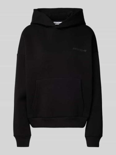 Review Oversized Hoodie mit Label-Print in Black, Größe L