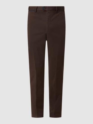 Hiltl Regular Fit Chino mit Stretch-Anteil Modell 'Peaker' in Dunkelbr...