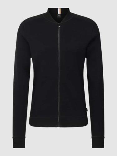 BOSS Strickjacke mit Stehkragen Modell 'Onorato' in Black, Größe S