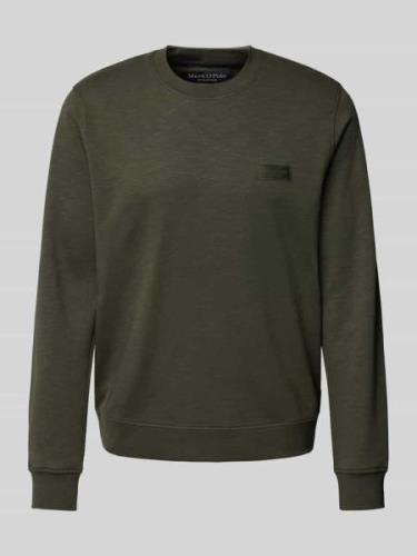 MARC O POLO Regular Fit Sweatshirt aus Bio-Baumwolle in Oliv, Größe L