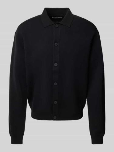 JAKE*S STUDIO MEN Cardigan mit Umlegekragen in Black, Größe L