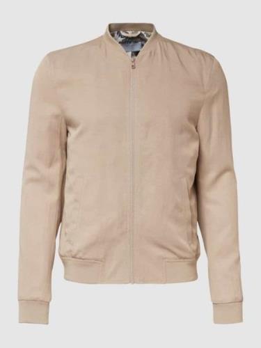 MCNEAL Bomberjacke mit seitlichen Eingrifftaschen in Beige, Größe XXL