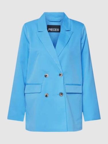 Pieces Blazer mit Reverskragen in Bleu, Größe S